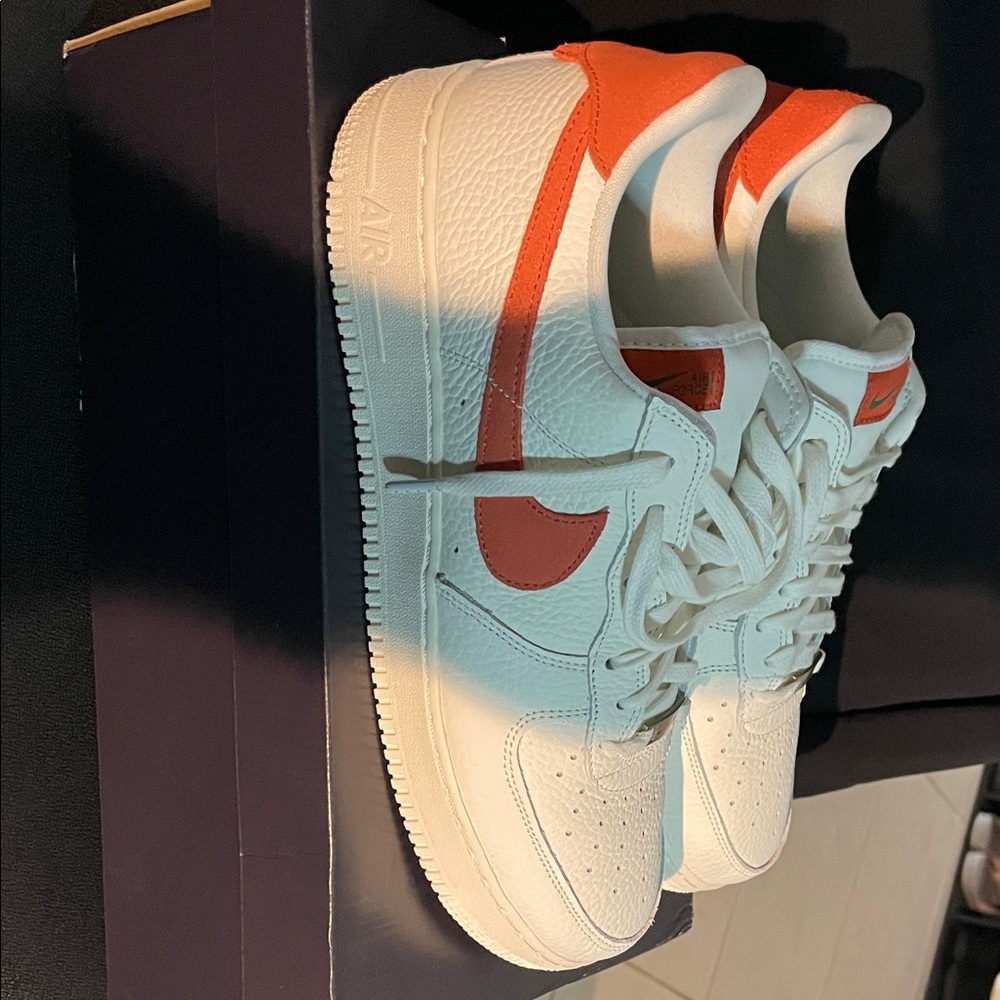 Nike White and Orange Athletic Shoes